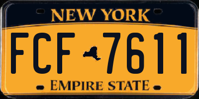 NY license plate FCF7611