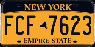 NY license plate FCF7623