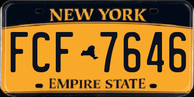 NY license plate FCF7646