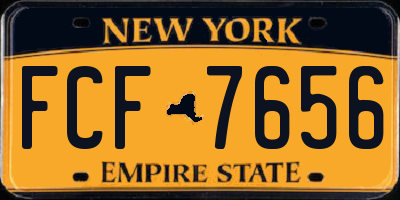 NY license plate FCF7656