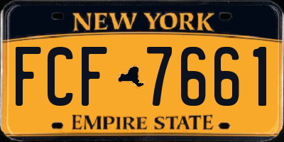 NY license plate FCF7661