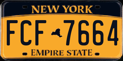 NY license plate FCF7664