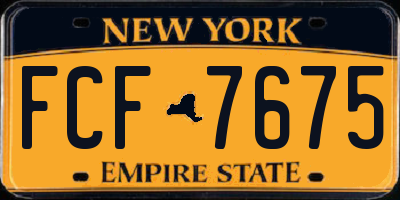 NY license plate FCF7675