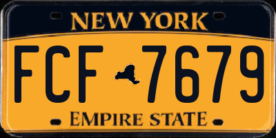 NY license plate FCF7679