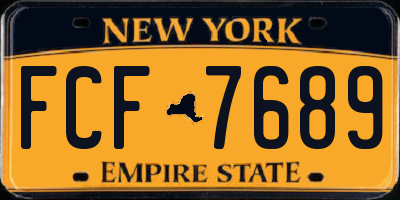 NY license plate FCF7689