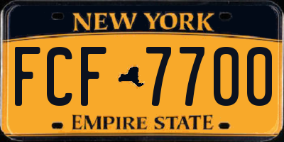 NY license plate FCF7700