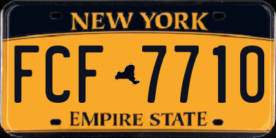 NY license plate FCF7710