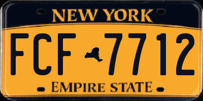 NY license plate FCF7712