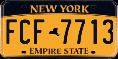 NY license plate FCF7713