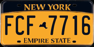 NY license plate FCF7716