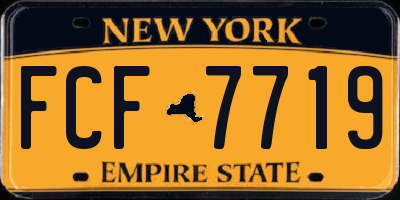NY license plate FCF7719