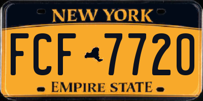 NY license plate FCF7720