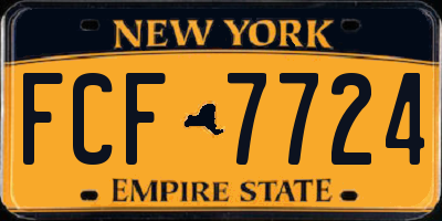 NY license plate FCF7724