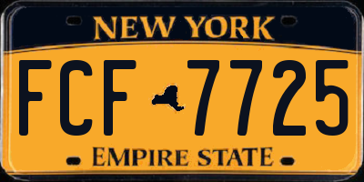 NY license plate FCF7725