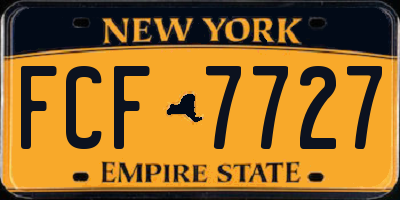 NY license plate FCF7727