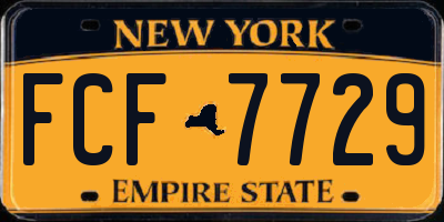 NY license plate FCF7729