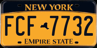 NY license plate FCF7732