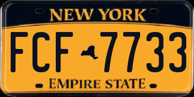 NY license plate FCF7733