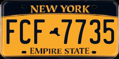 NY license plate FCF7735