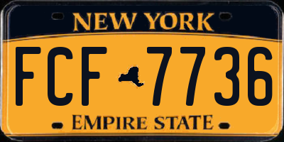 NY license plate FCF7736