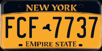 NY license plate FCF7737