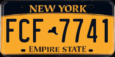 NY license plate FCF7741