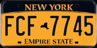 NY license plate FCF7745