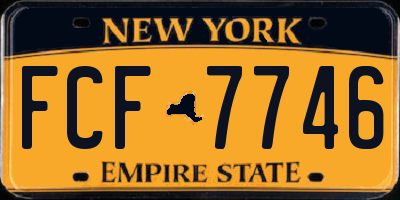 NY license plate FCF7746