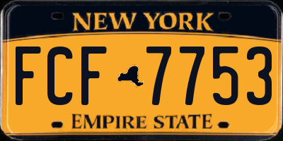NY license plate FCF7753
