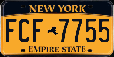 NY license plate FCF7755