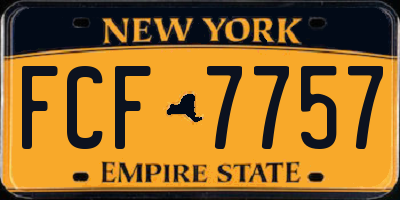 NY license plate FCF7757