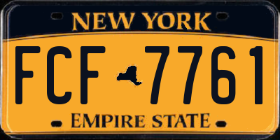 NY license plate FCF7761