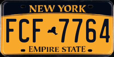 NY license plate FCF7764