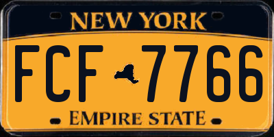 NY license plate FCF7766