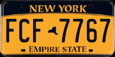 NY license plate FCF7767
