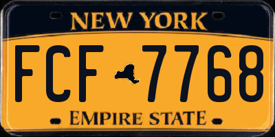 NY license plate FCF7768