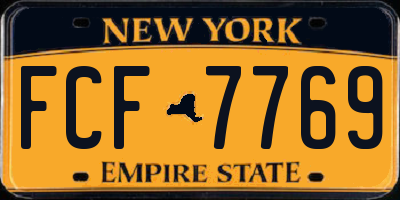 NY license plate FCF7769