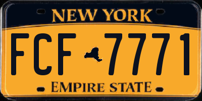 NY license plate FCF7771