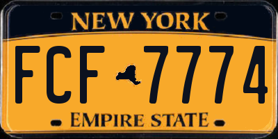 NY license plate FCF7774