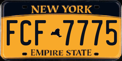 NY license plate FCF7775