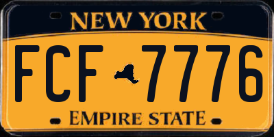 NY license plate FCF7776