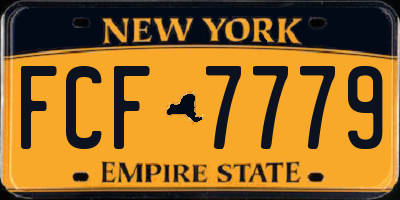 NY license plate FCF7779