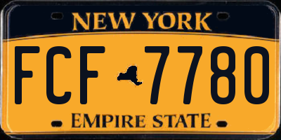 NY license plate FCF7780