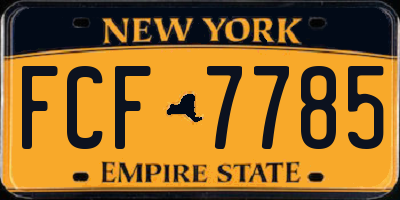 NY license plate FCF7785