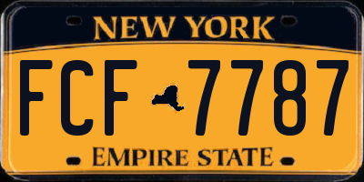 NY license plate FCF7787