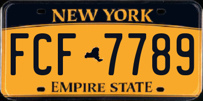 NY license plate FCF7789
