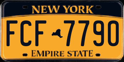 NY license plate FCF7790