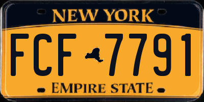 NY license plate FCF7791