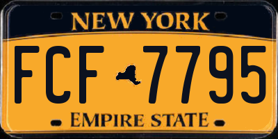 NY license plate FCF7795