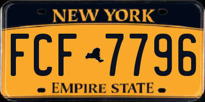 NY license plate FCF7796